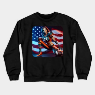 American Woman NFL Football Player #10 Crewneck Sweatshirt